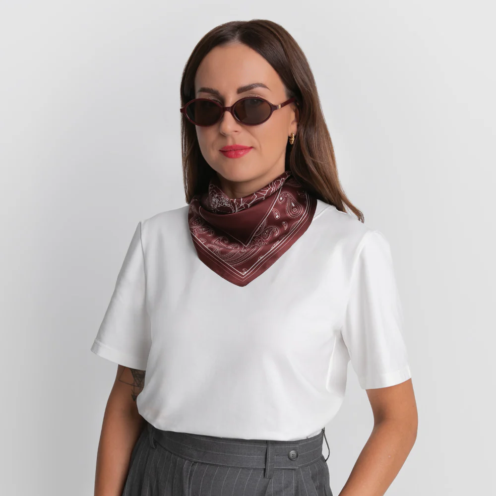 Apaszka Silky Wind Burgundy - Image 8