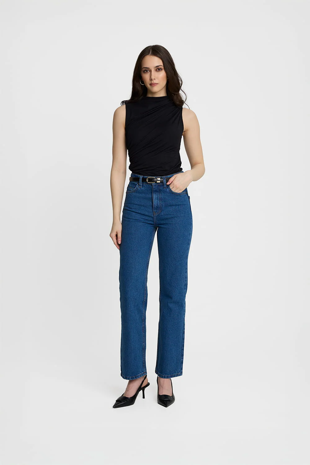 Top Miss Sculptural Black