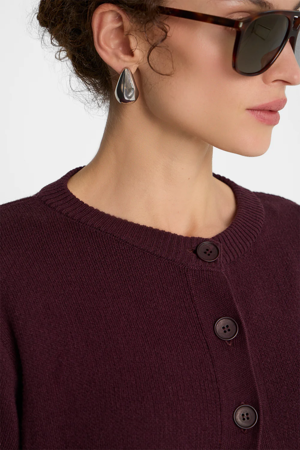 Kardigan Miss Chic Plum - Image 5